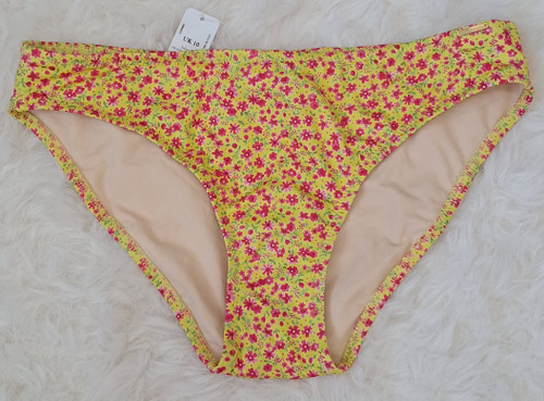 شورت مایو گلدار زرد انکلیسی