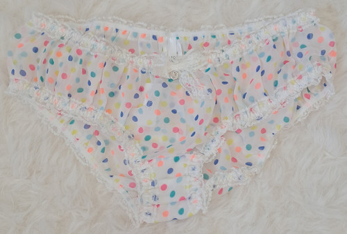 شورت حریر خالدار گیپور دار انگلیسی